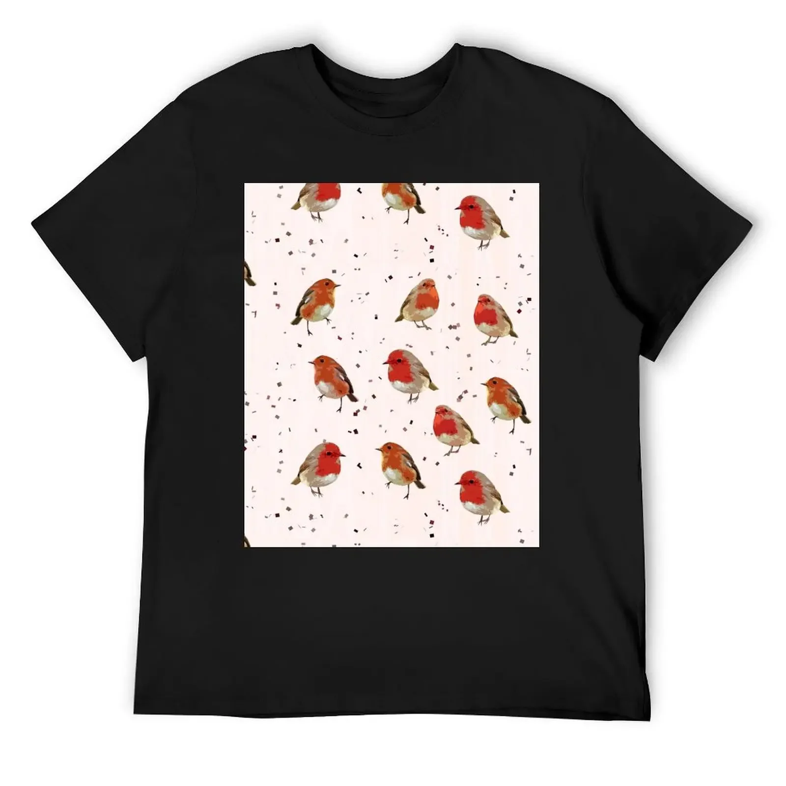 That red,red Robin T-Shirt summer tops graphic shirts boys animal print shirts graphic tee men