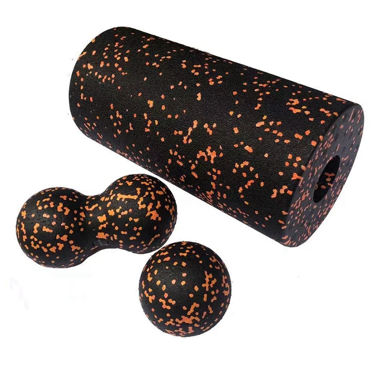 3PCS Yoga Roller Massage Peanut Ball Set EPP Fitness Foam Column For Back Pain Deep Tissue Stretching Muscle Relax Well-Made D