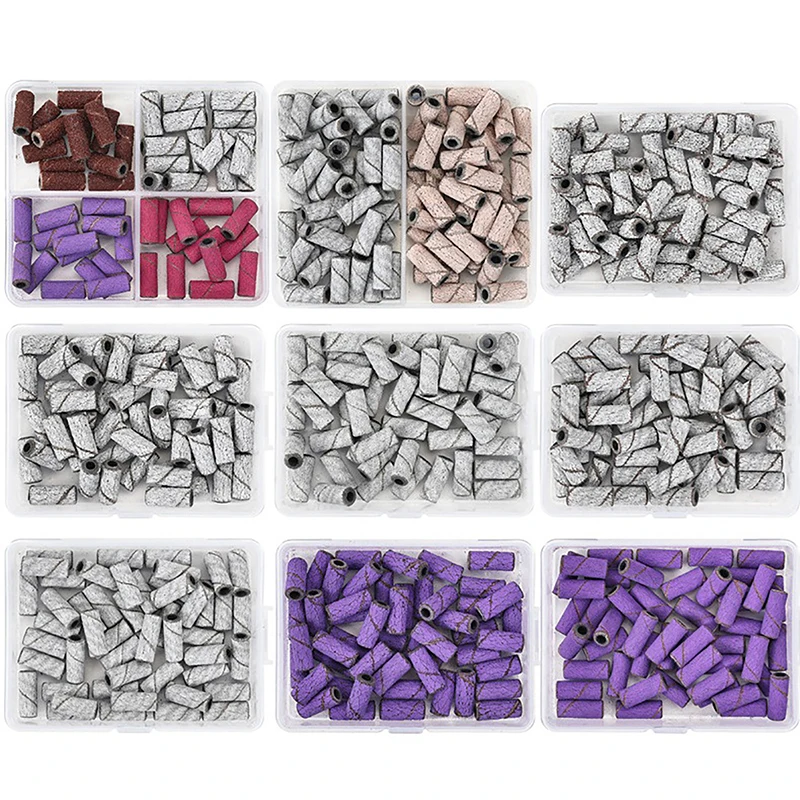 Anelli Abrasivi Zebra 80 150 180 240 Grit per Trapano Elettrico per Unghie, Strumento per Manicure e Pedicure