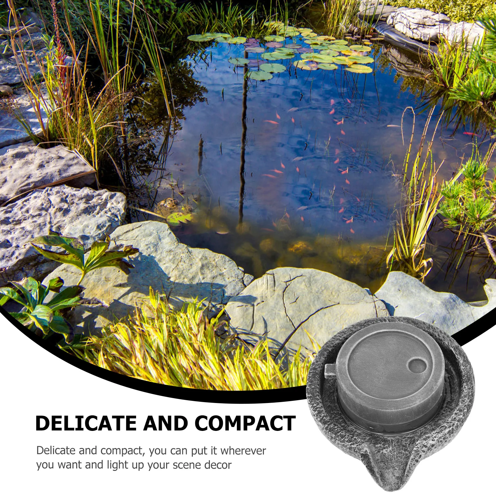 

1Set Micro Simulation Stone Mill Mini Water Mill Scene Layout Ornament Unique Shape Long Term Use Decor Scene Layout Ornament