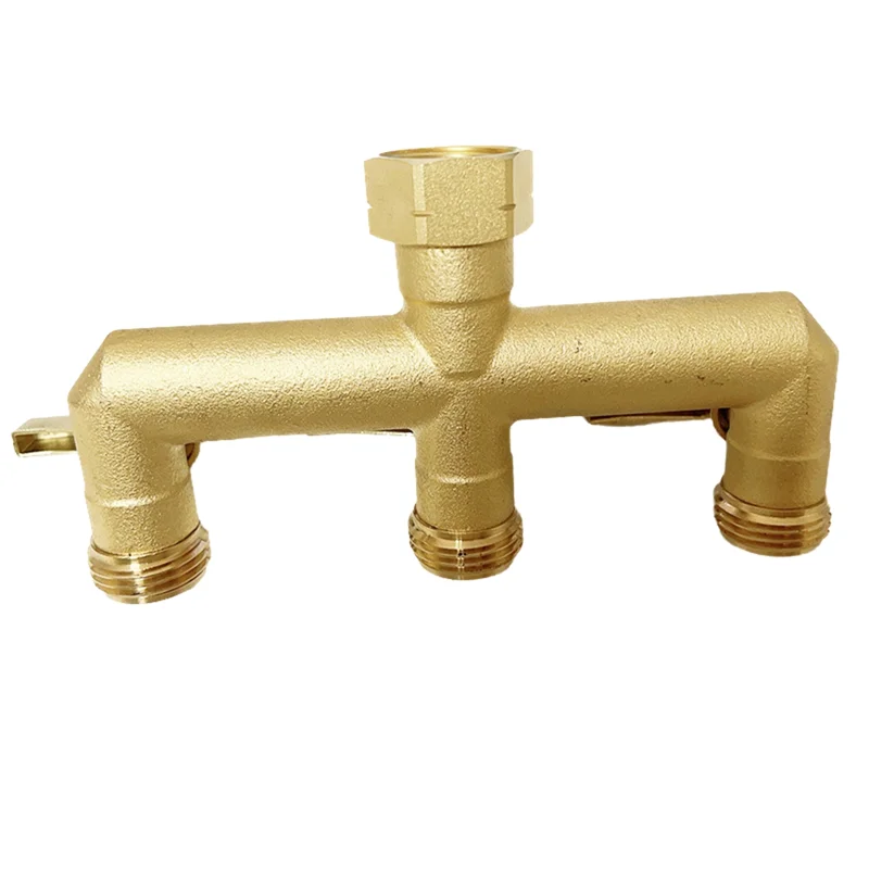 

BAAR-надежный латунный трехходовой разветвитель садовых шлангов, наружный внутренний вход, три выпускных отверстия для шлангов 3/4 дюйма