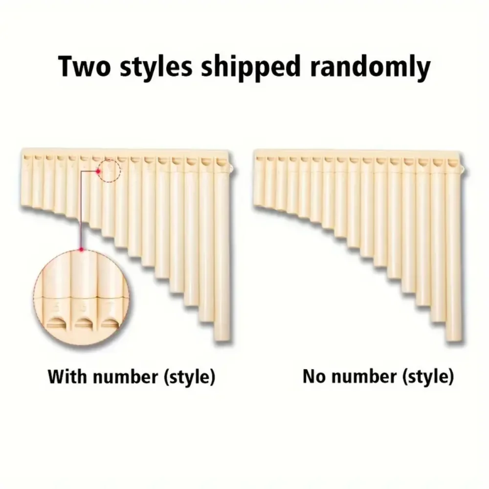 18-Tube Pan Flute,18 Pipe Panpipe,Disassemblable to 16-Tube,ABS Material,Easy to Play,for Performance,Teaching,and Practice