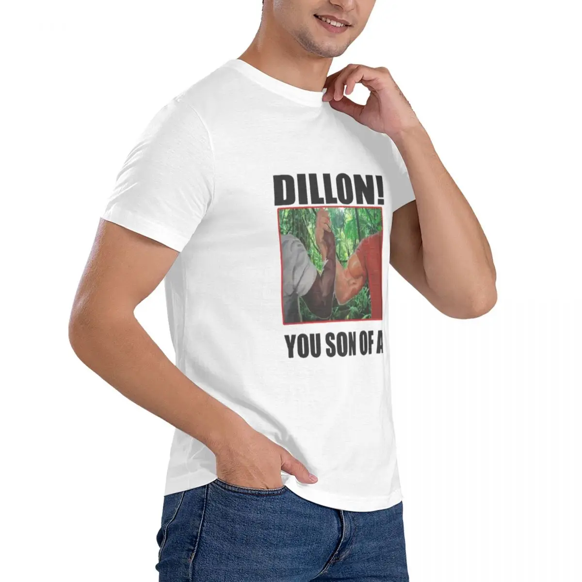 New Dillon You Son Of A Arnold Schwarzenegger Predator T Shirt Summer Short Sleeve Hip Hop Funny Cotton Tops