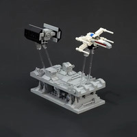 Moc building blocks X-wing fighter TIE Death Star trench pursuit creative assembly building blocks toys DIY children's gift