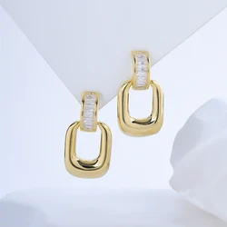 Sparkling Sterling Silver fashion Stud Earring 925 Silver Bow Drop Hoop Earrings for Women Small Simple Jewelry