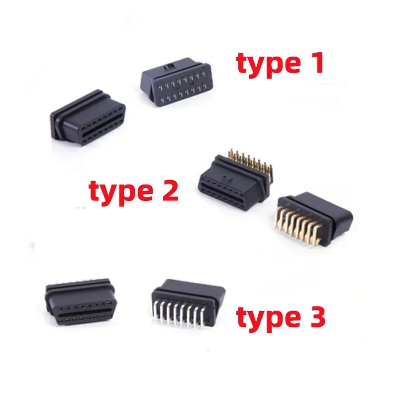 

J1962 Женский разъем Автомобильный OBD Разъем с винтами OBD2 16-контактный OBD DIY Сборка диагностического интерфейса Разъем
