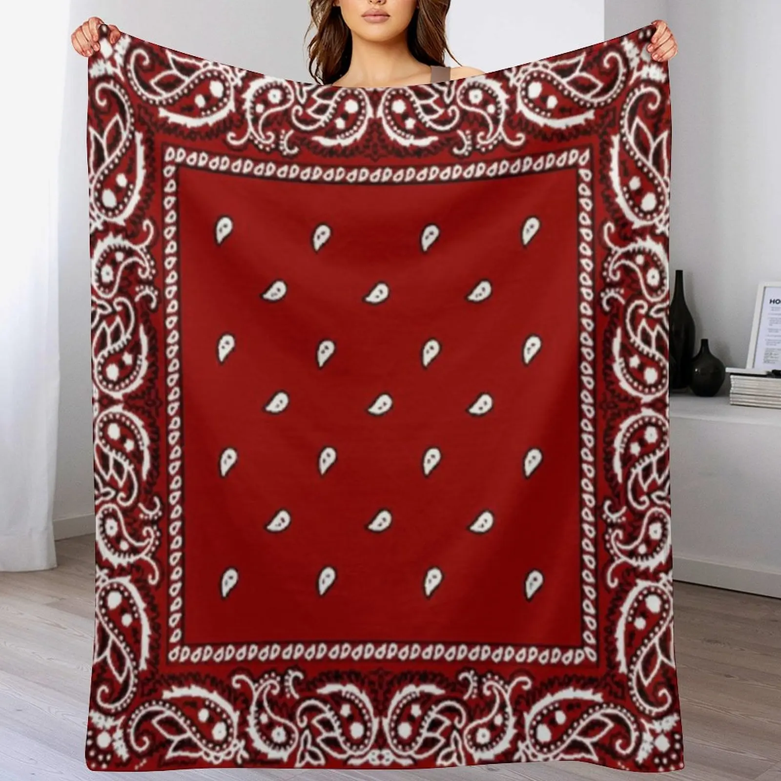 

Red bandana design Throw Blanket Plaid Summer Beddings Blankets