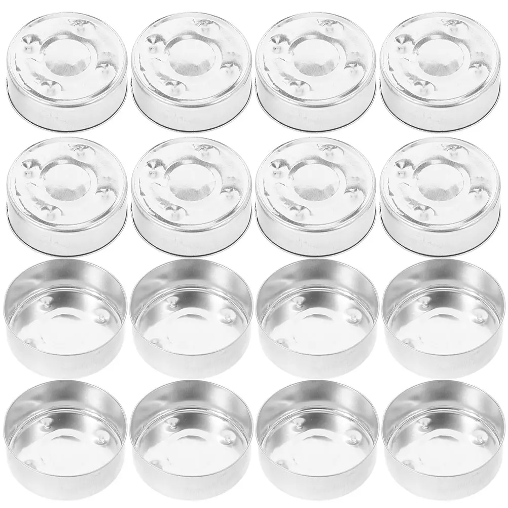 

150pcs Tea Light Empty Aluminum Tins for DIY Candles Crafts Chocolates Heat Resistant Lightweight Natural Design Wedding