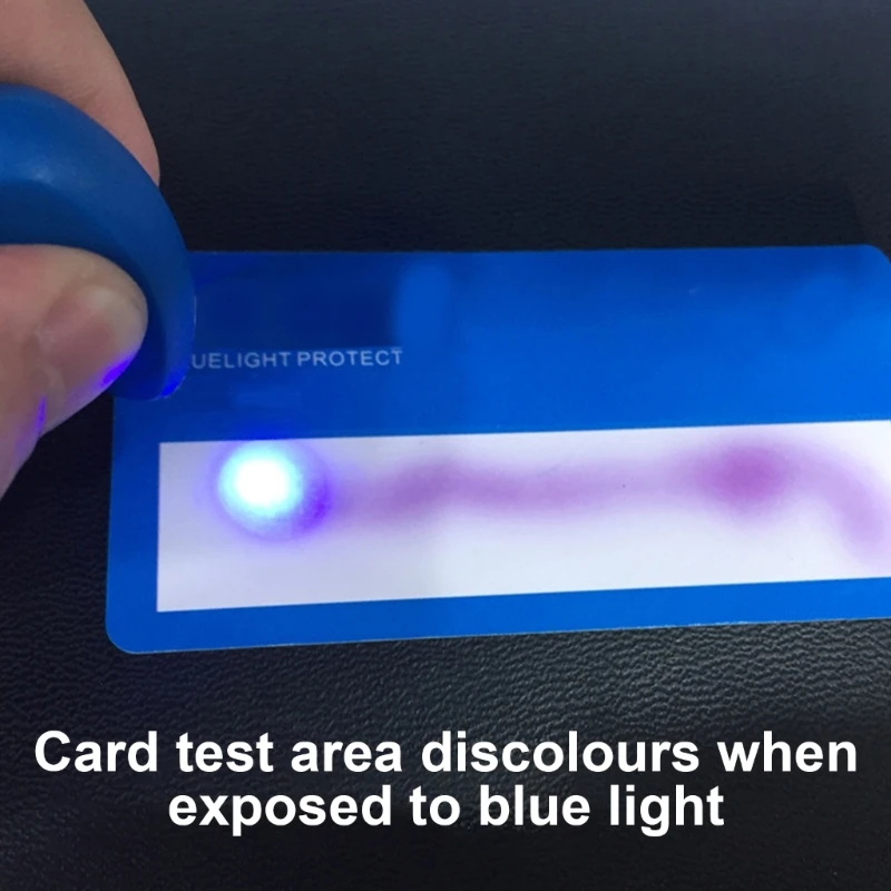 Anti Blue Light Test Card For Glasses Reusable PolarizedTest,Anti-Blue Light Cards and Blue Light Generators KXRE