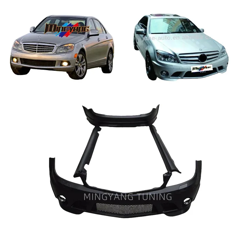 

PP Plastic Car Bumper for C200 C180 C300 W204 2009-20011 C Class Upgrade C63 Spoiler Lip Bumpe