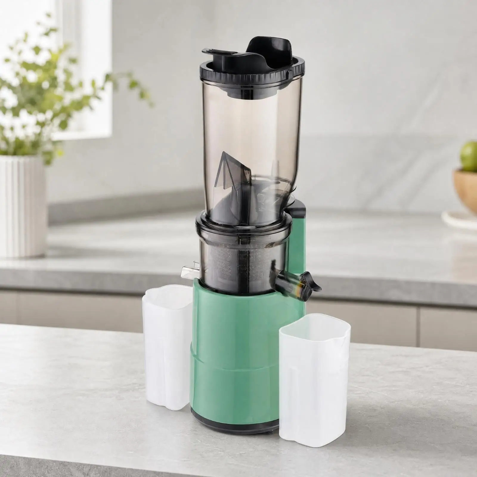 Vertical Cold Press Juicer Nutrition-Preserving-Preserving Vertical Auger Juicer 200W or Below Juice Extractor for Countertop,
