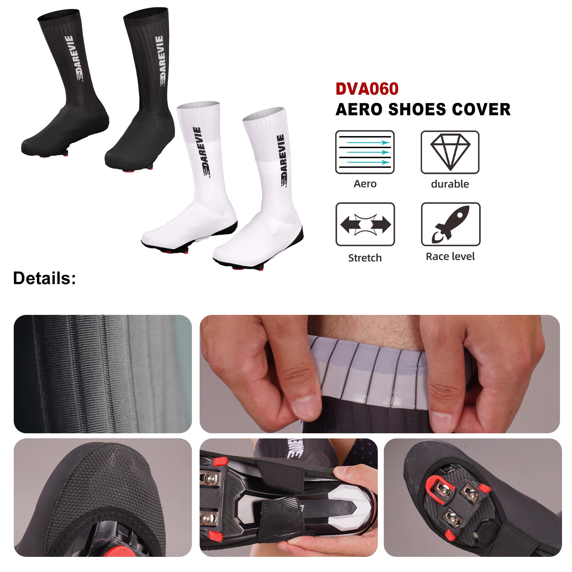 Darevie aero ciclismo sapatos capa antiderrapante à prova dwindproof água sapatos cobre à prova de vento mtb estrada ao ar livre overshoes