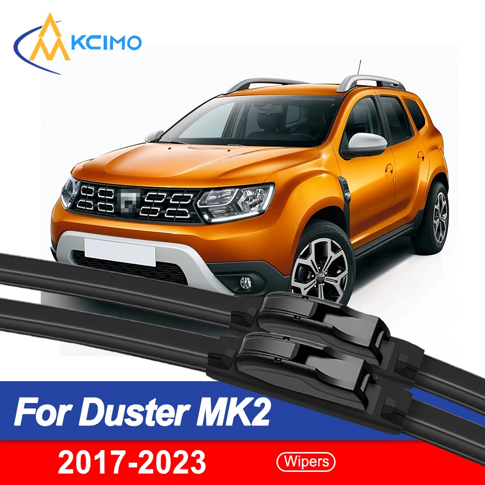 Für Renault Dacia Duster MK2 2017-2023 Frontscheibe Wischer Klingen Set Ersatz Stille HD Langlebig Auto Glas wischer 24 "+ 18"