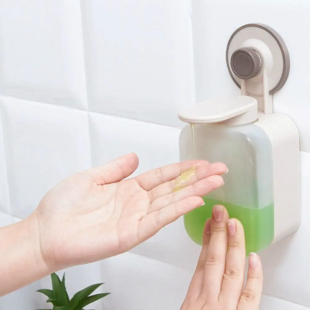 

Wall Mounted Suction Cup Soap Dispenser Punch-free ABS Hand Liquid Soap Dispenser Press Type Durable Liquid Soap Distributor