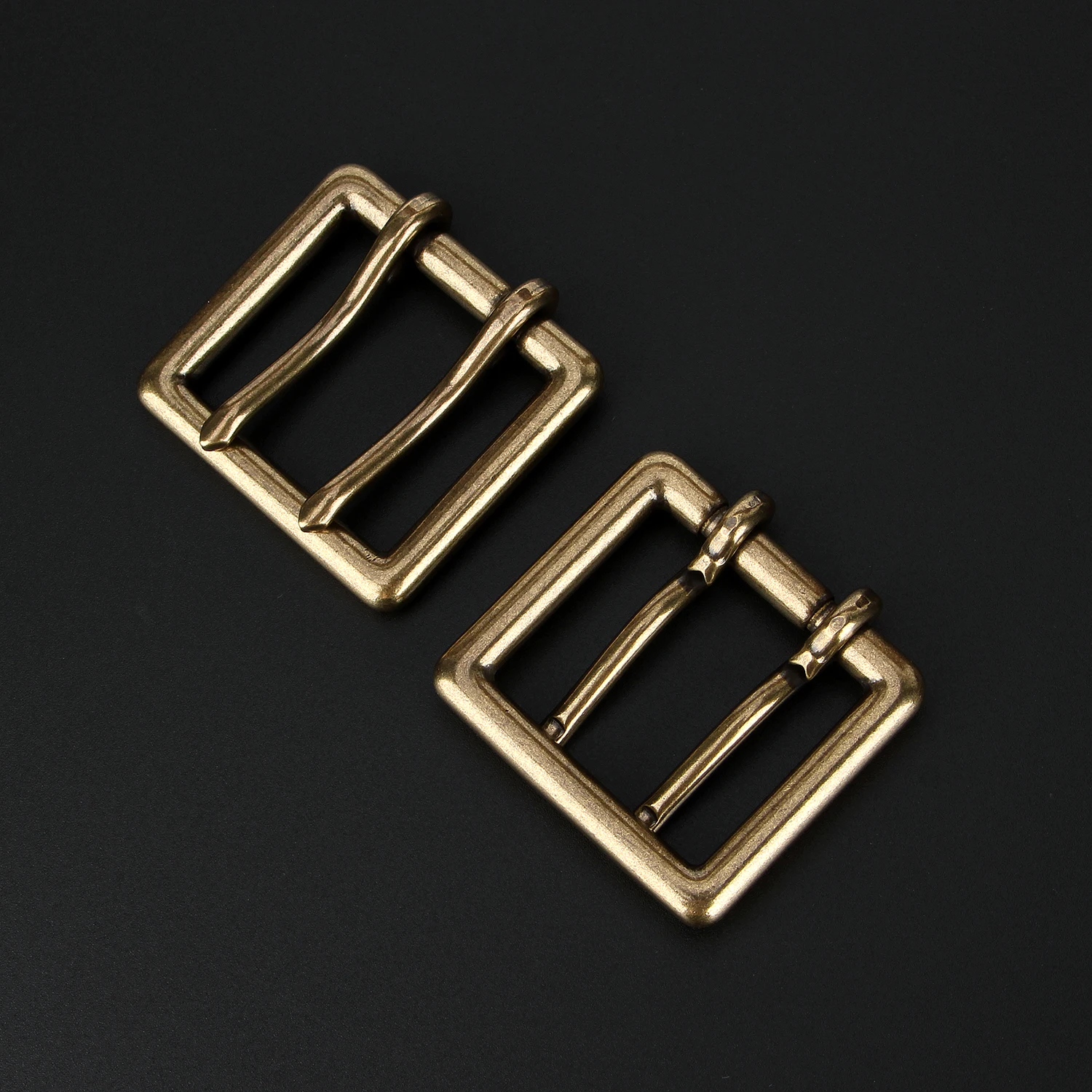 1 قطعة 40 مللي متر دبوس مزدوج الصلبة النحاس العتيقة برونزية حزام مشبك كاوبوي الغربية حزام مشبك للرجال حزام جلد الحرفية أجزاء الرجال