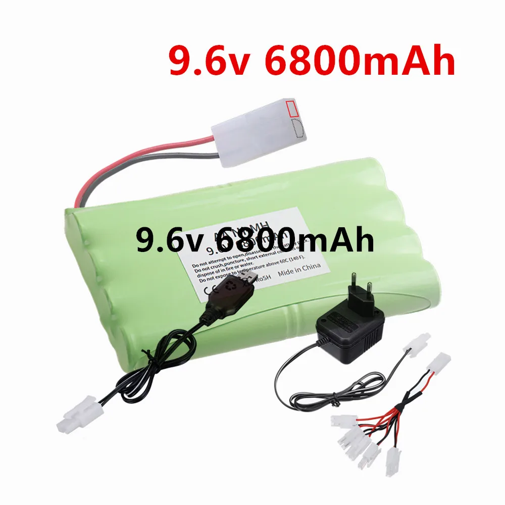 9.6V 6800mah NiMH Battery (TAMIYA/KET-2P PLUG) For Rc toy Cars Tanks Trains Robots Boats Guns Ni-MH AA 9.6v Rechargeable Battery