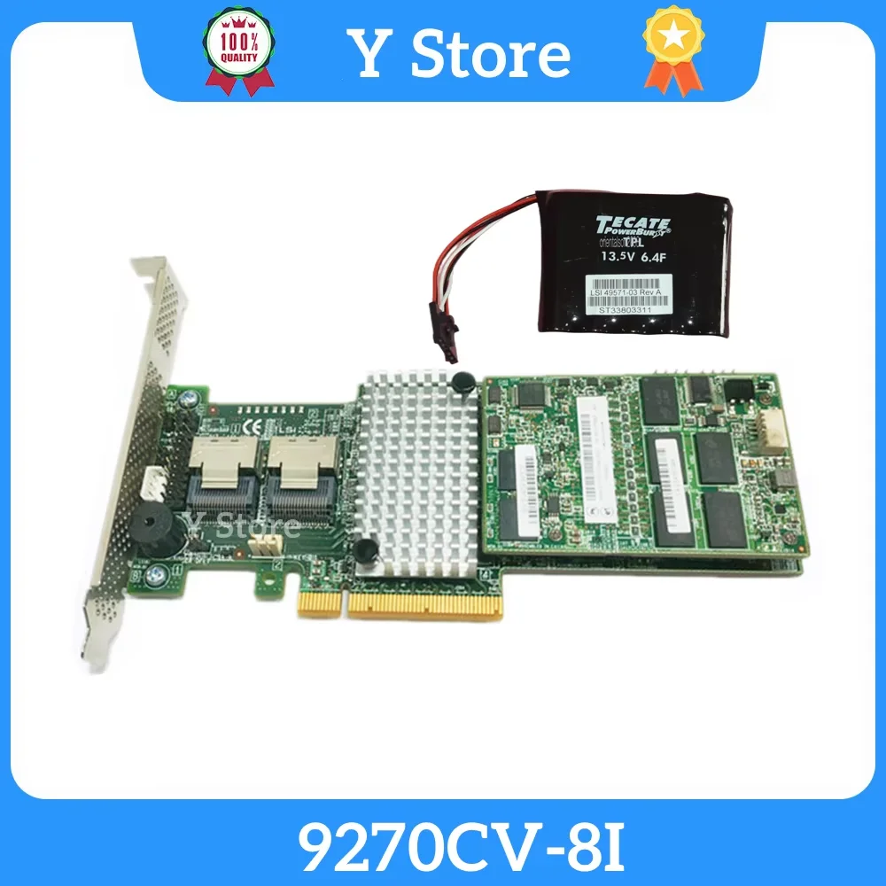 Y Store For LSI MegaRaid 9270CV-8i 1GB Cache SAS SATA RAID PCIe 3.0 6Gbps With Battery