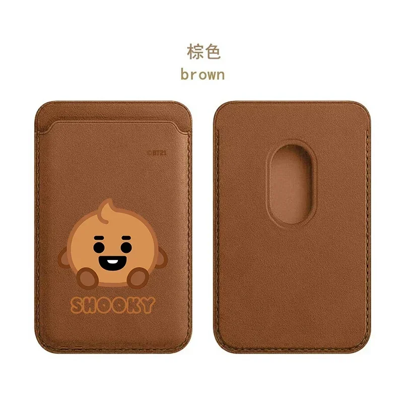 In Stock Anime TATA SHOOKY Magnetic Card Holder Access Control Card Bus Card Protective Cover Suitable for Apple 15 Huawei