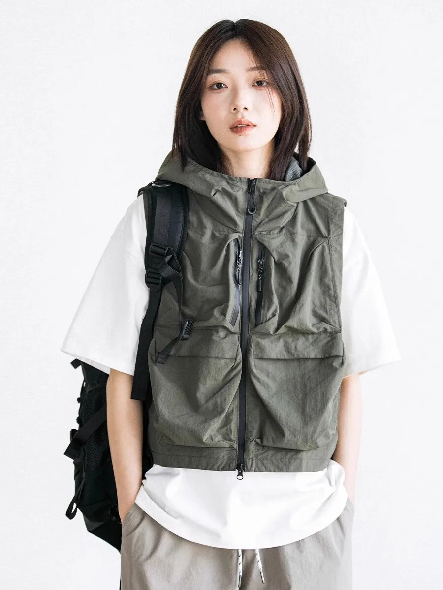 

Жилеты Жилеты Тонкие женские армейские осенние края с блокировкой сращенные контрастные лоскутные художественные детали Многослойная чистка Народный ретро