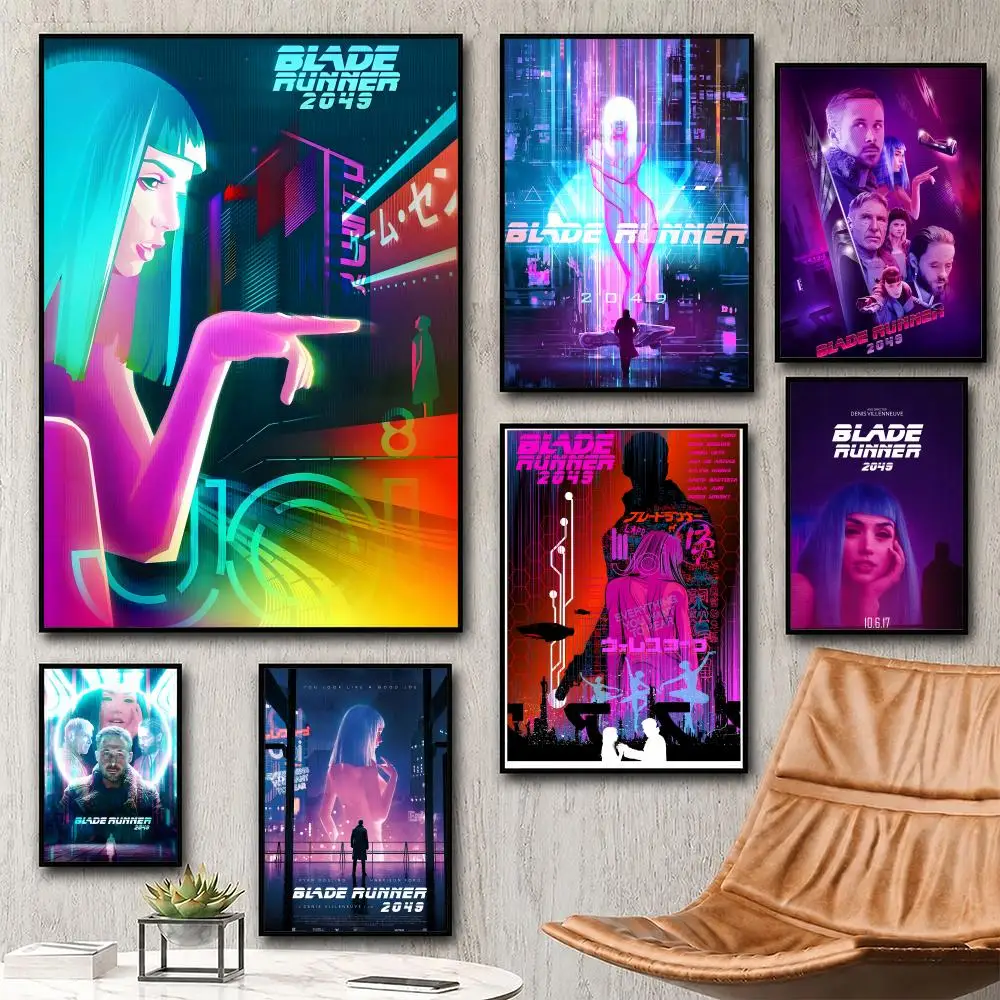 famous movie Blade Runner 2049 Poster HD Waterproof Self-Adhesive Wall Art - Versatile Decor for Any Space|Perfect Gift Idea