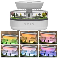 Humidificador micropaisaje goteo agua 7 luces