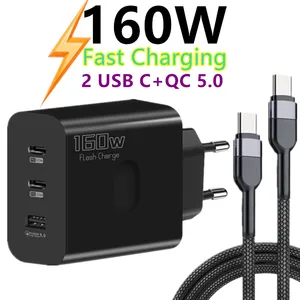 Cargador USB de 160W USB Tipo C Adaptador de carga rápida CARGA RÁPIDA 3.0 PD Cargador de teléfono móvil para iPhone Samsung Xiaomi Redmi Oppo 10 mejores ventas Xiaomi Socket - №5