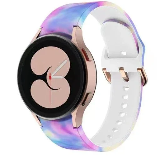 Silikon armband für Samsung Galaxy 4/5/6/7 40mm 44mm 6/4 klassisch 43mm 47mm buntes Muster Armband Armbanduhr 5 Pro 45mm Correa