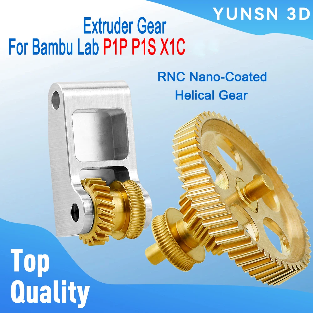 

Шестерня экструдера для Bambu Lab P1P P1S X1C Claw Gear RNC Комплект винтовых шестерен из закаленной стали с нанопокрытием, высокая прочность для A1 A1 Mini