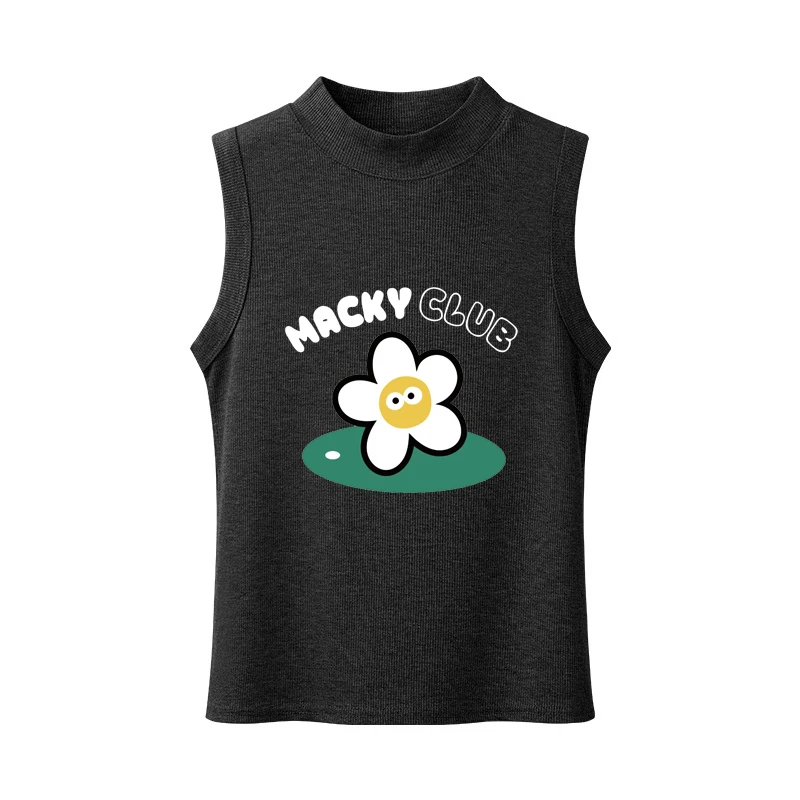 2024 New Golf Wear Slim Fit Round Neck Golf Tank Top Korean Women\'s Golf Wear  Tank Top