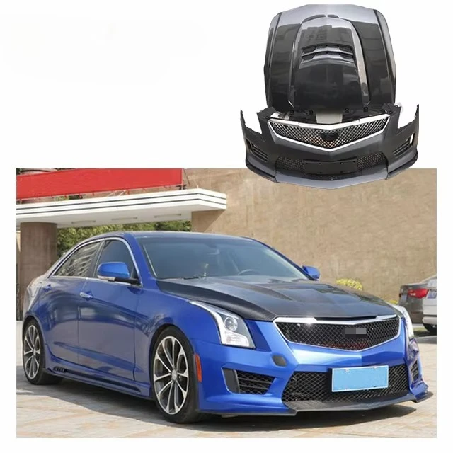 

For Cadillac ATS Upgrade ATS V Body Kit Front Bumper Hood Grille Body Kit