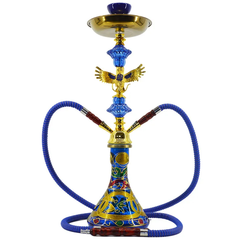 

Arab Eagle Hookah Shisha Pipe Set With Hookah Hose Ceramic Bowl Tongs Cachimba Nargile Sheesha Narguile Chicha Water Pipe Hookah