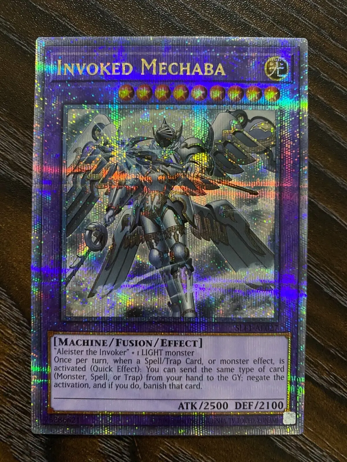 

Yugioh KONAMI Duel Monsters SLF1-AE027 Invoked Mechaba 25th Quarter Century Secret Asian English Collection Mint Card