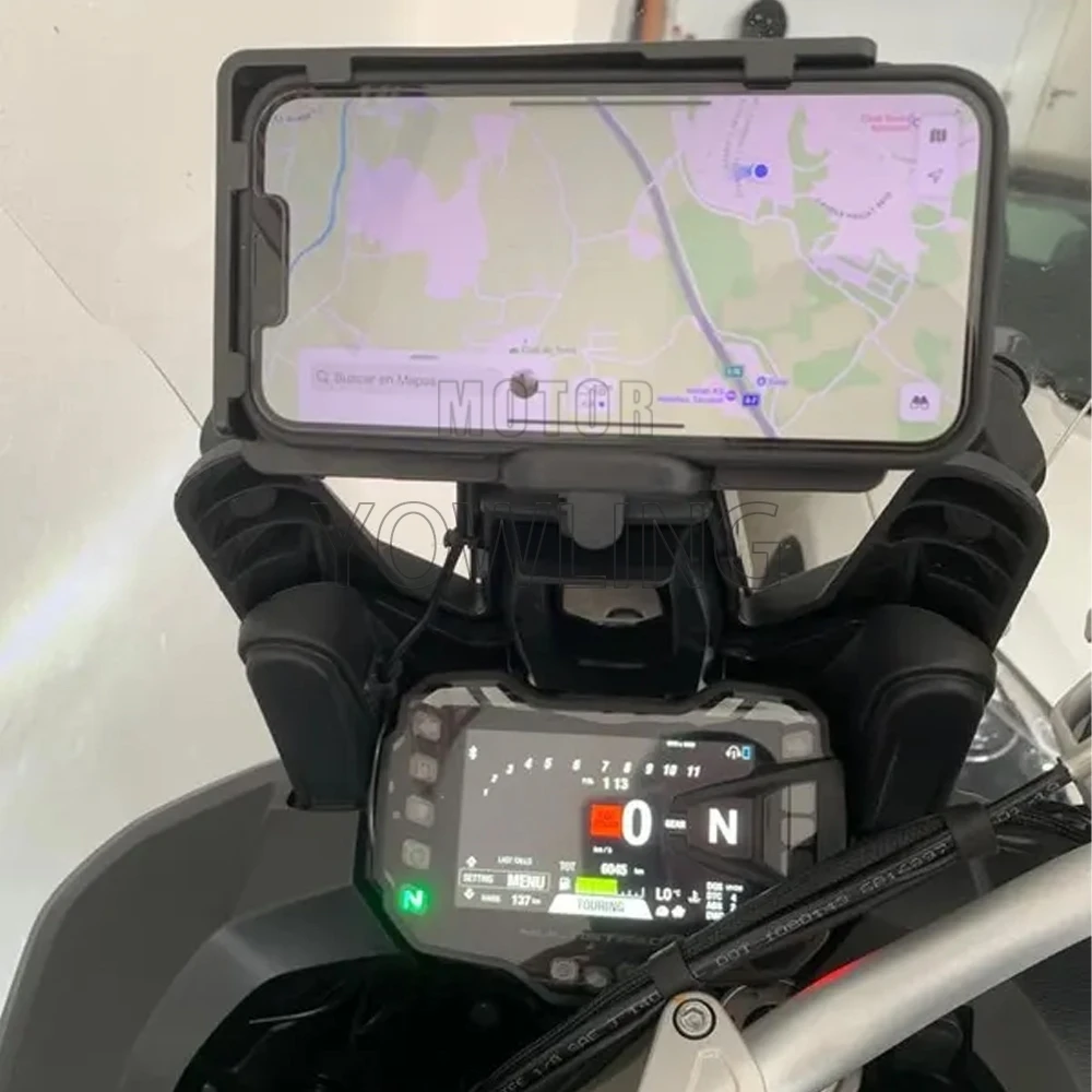 Motorcycle Accessories For Ducati Multistrada V2/S 1200/1260/950/S Enduro Pro GPS Phone Navigation Bracket USB Charging Support image 3