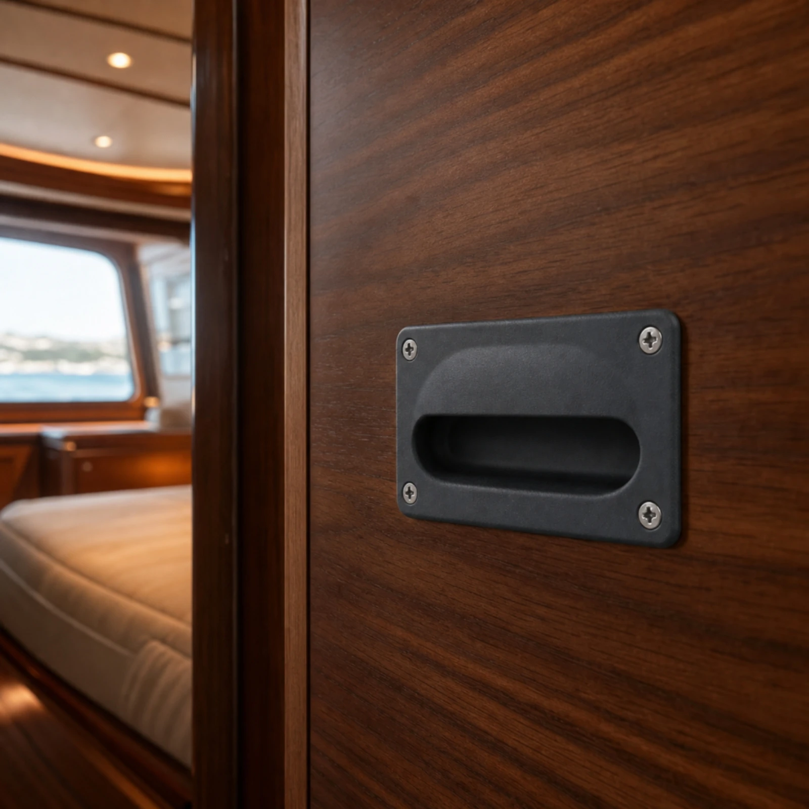 Recessed Pull Handle Compact Marine Hatch Handle Boat Hatch Pull Easy to Install Hardware Flat for Yacht Builders, Deck Lids view 4