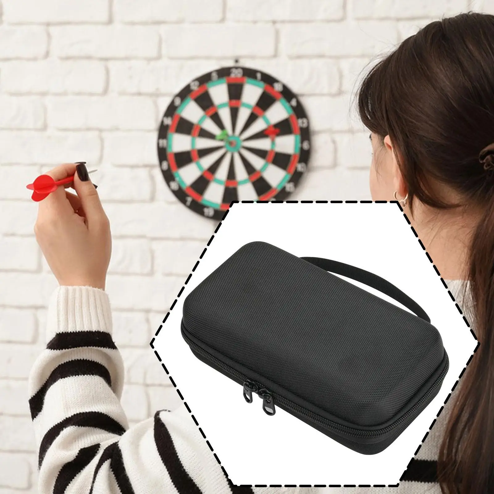 Case Protective Professional Compact with Double Zip Accessories
