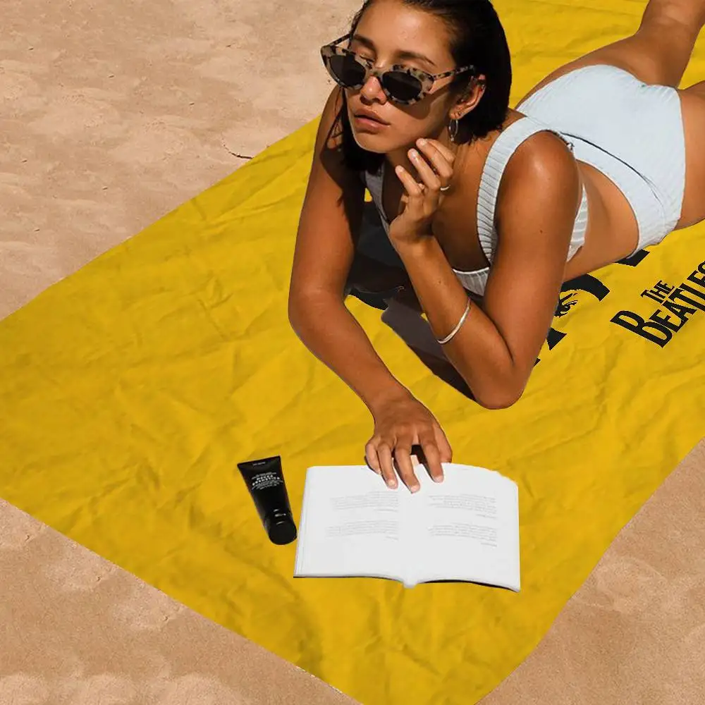 The B-Beatles Rock Band Microfiber Printed Beach Towel Mountain Climbing Yoga Beach Swimming Running Absorbent Soft Towel