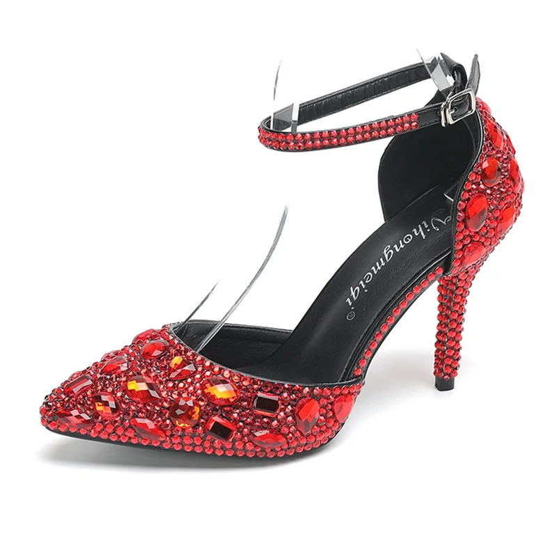 

Новые женские свадебные туфли на высоком каблуке 9 см, остроносые, повседневные, низкие, разноцветные, модные, 2026 года