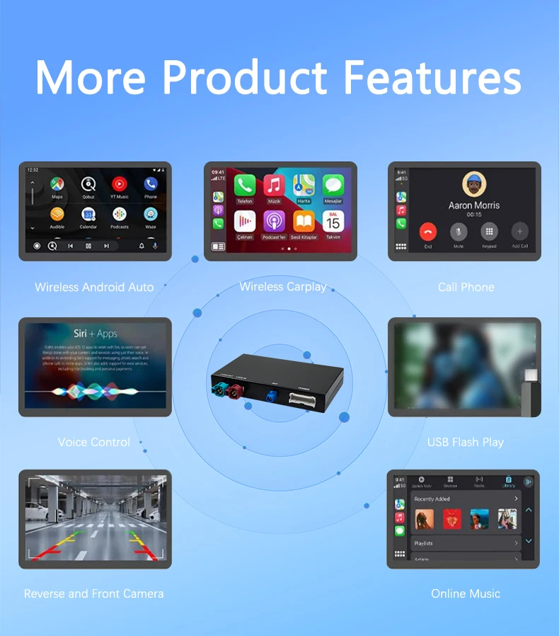 Kabelloses CarPlay Android AUTO für BMW NBT/CIC System 1 2 3 4 5 6 7 Serie X1 X3 X4 X5 X6 MINI E60 E84 E70 F26 F25 F10 F11 F20 F21 – Detail 8