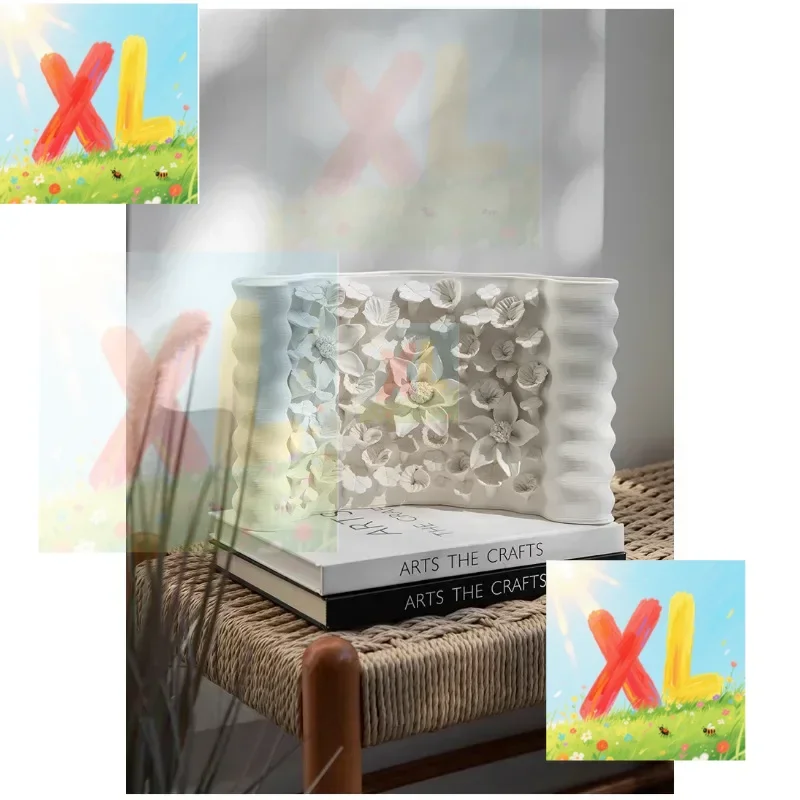 

Handmade creative ceramic flower ware, simple and high-end home furnishing porch, hotel model room decoration, light luxury vase