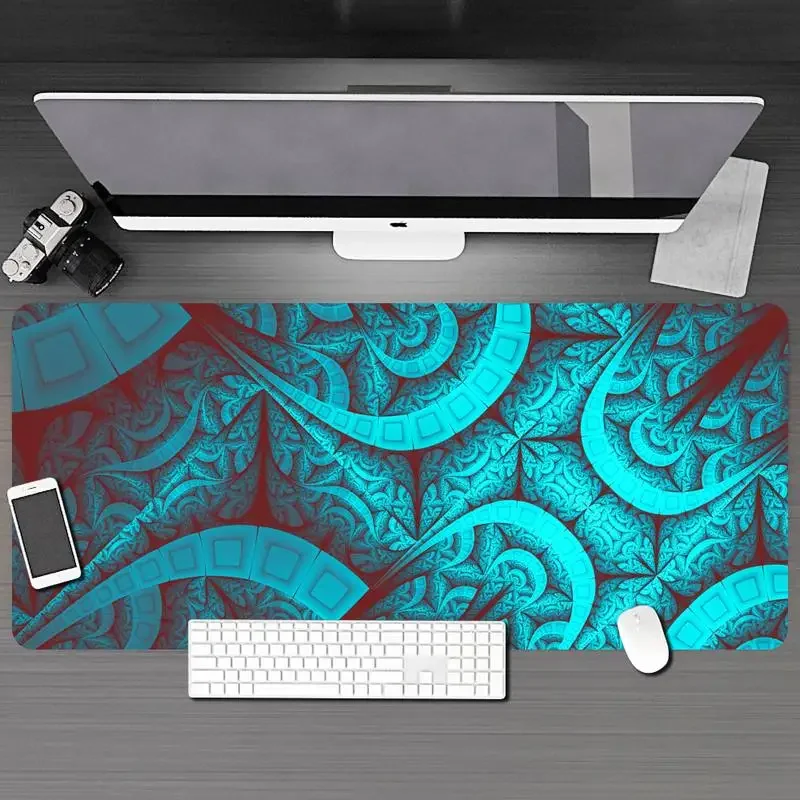 

Abstract Fractal Rubber PC Computer Gaming mousepad Mousepad HD Printing Computer Gamers Mouse Pad XXL90x40cm Keyboard Desk Pad