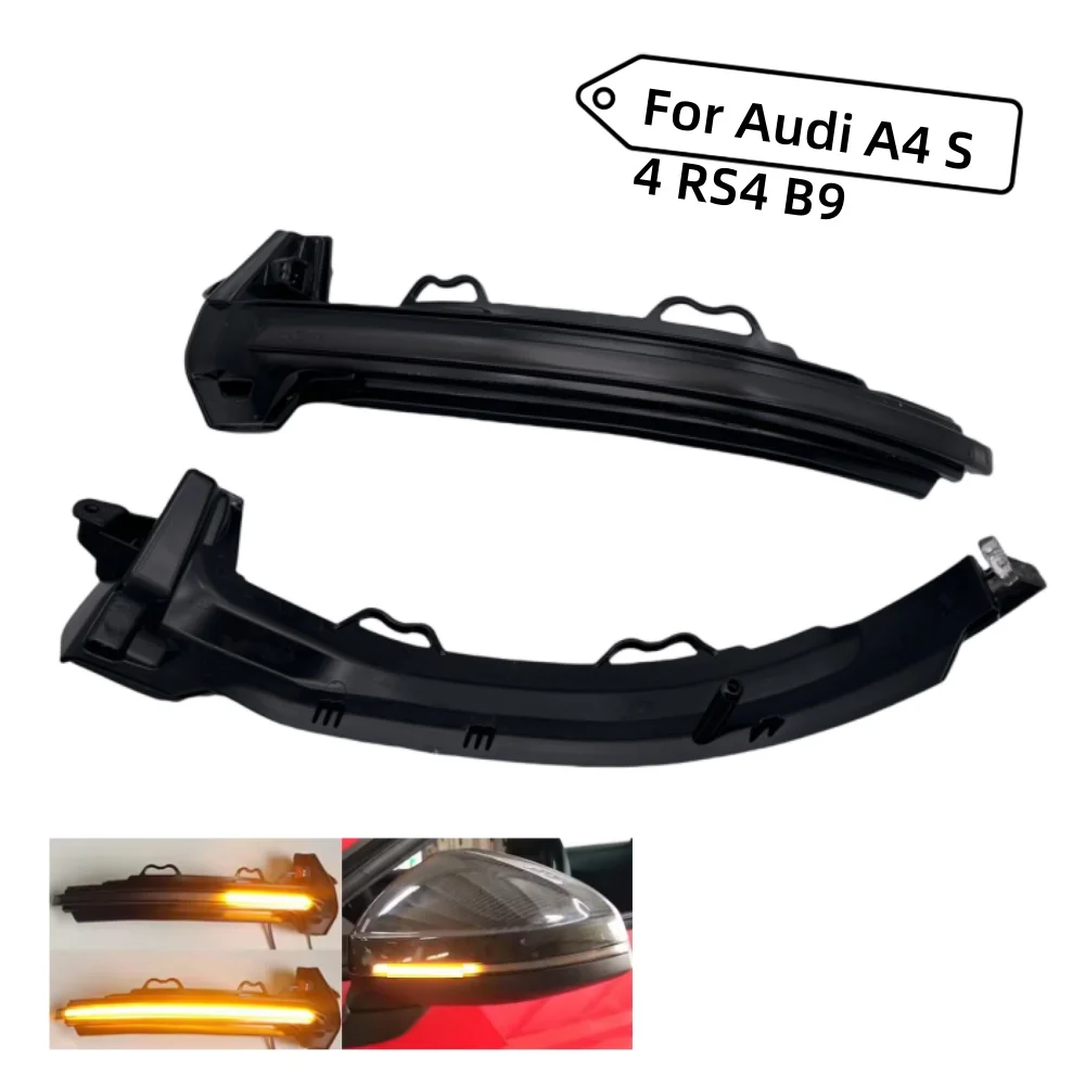 

Новый динамический указатель поворота, светодиодный индикатор бокового крыла, зеркало заднего вида, последовательный мигалка для Audi A4 S4 RS4 B9 2016-19 A5 S5 RS5