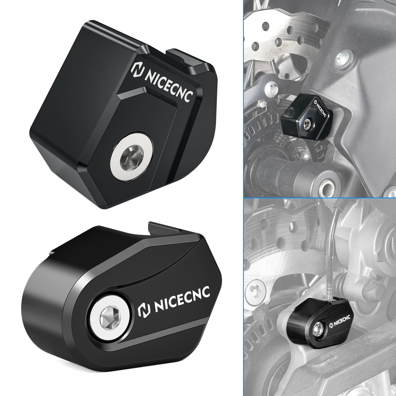 Motorrad ABS-Sensor-Schutzabdeckung vorne und hinten für Yamaha Tenere 700/Rally Edition T700 XTZ700 2019 2020 2021 2022 2023 2024