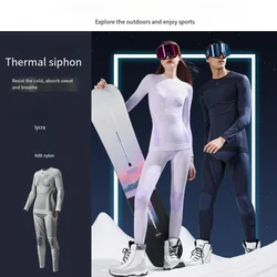 Sous-vêtements de sport de ski en plein air pour hommes et femmes, fitness, sueur, chaud, compression, fonction serrée, fond, séchage rapide