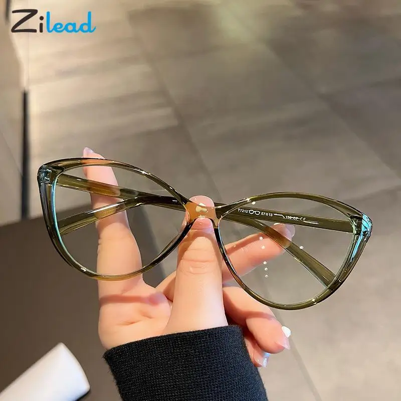 Zilead New Fashion Vintage Myopia Nearsighted Eyeglasses Women Anti Blue Light Myopia Cat Eye Eyewear Unique Classic Glasses 0-4