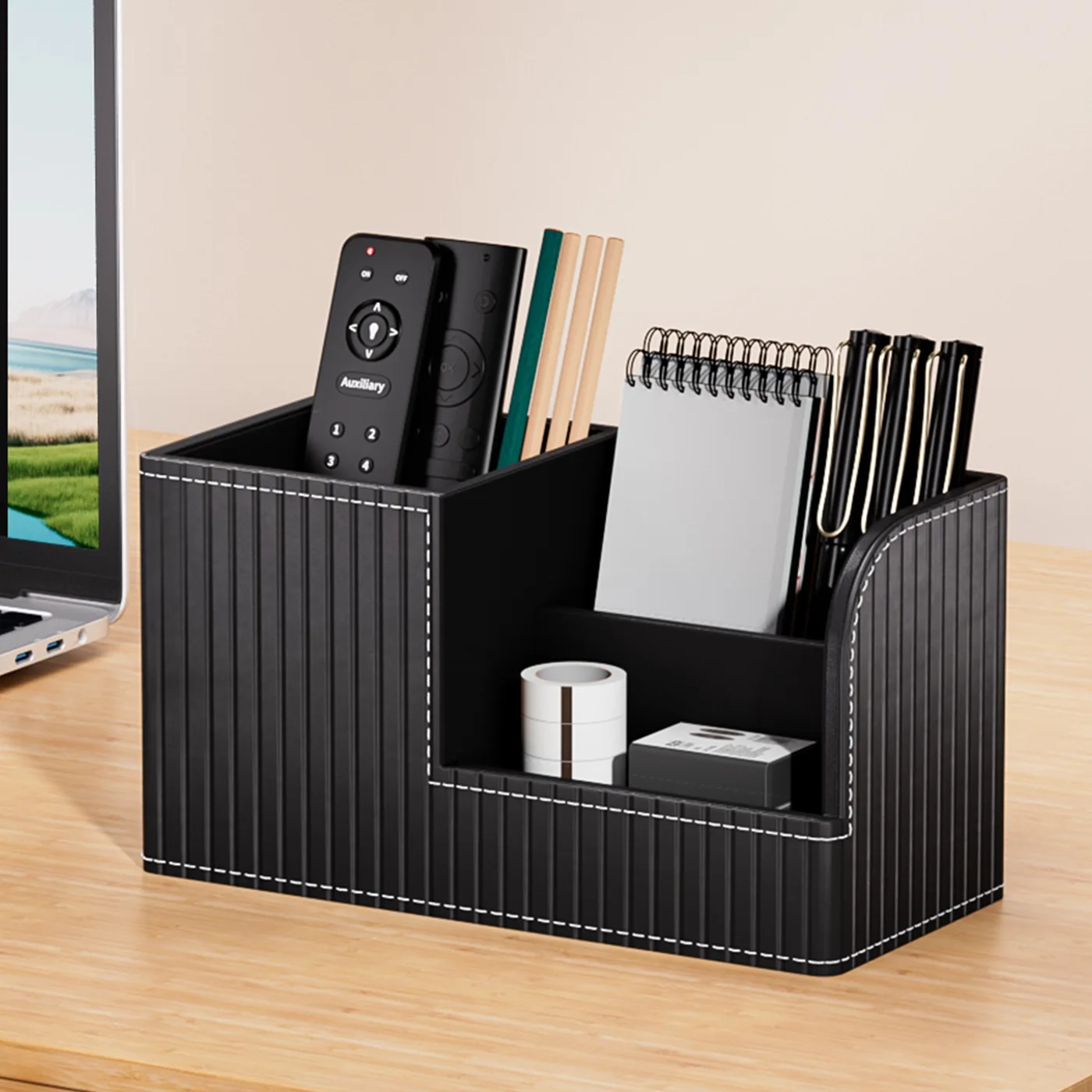 italian-stripe-desk-organizer-office-desktop-luxury-sensation-creative-high-end-decoration-storage-box-pen-holder-rack