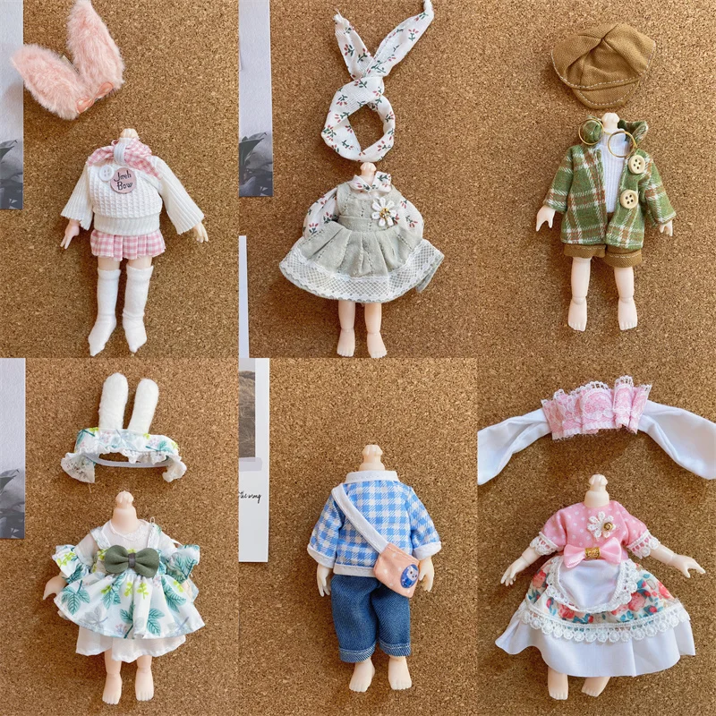 16 Cm Baby Clothes 17cm Doll Clothes Doll Dress Princess Doll Change Clothes 8 Points BJD Skirt Bjd Doll Clothes