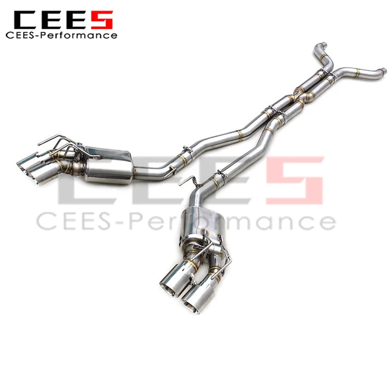 CEES Stainless Steel Exhaust Pipes for Chevrolet Camaro SS 6.2L 2010-2017 Vacuum Valve Muffler Catback Exhaust System