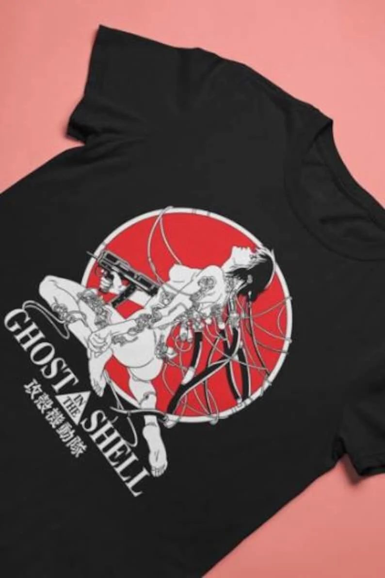 

Ghost In The Shell Japanese Manga Anime T Shirt, Anime Shirt, Anime Gift, Cyberpunk, Motoko MAJOR UNISEX