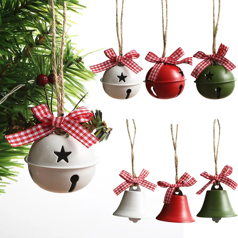 

Christmas Bells Christmas Tree Pendant Decorative Xmas Hanging Pendant Multifunctional Metal Bell Pendant for Window Door