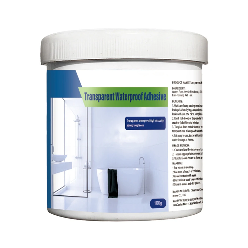 

5.7*6.2 Cm Transparent Waterproof Sealant Environmentally Friendly Good Film-forming Properties No Secondary Seepage